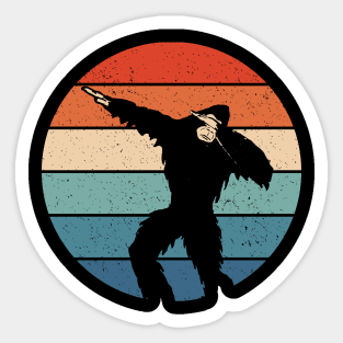 Bigfoot Retro Vintage Dabbing Gifts Sticker